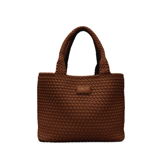 Woven Tote - Mocha Brown