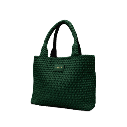 Woven Tote - Emerald Green