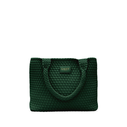 Woven Tote - Emerald Green