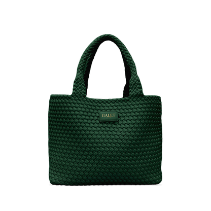 Woven Tote - Emerald Green